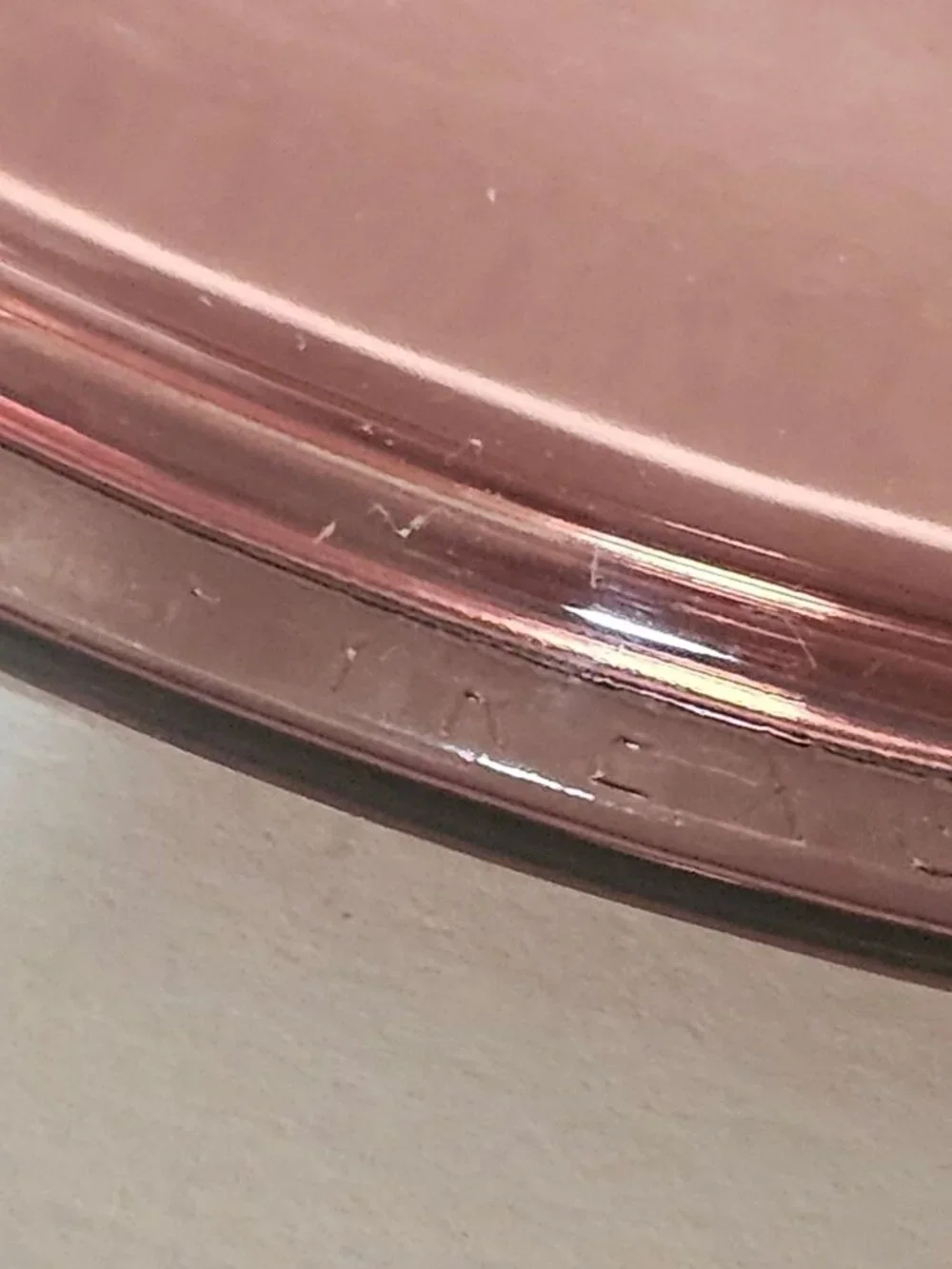Pyrex Cranberry Ribbed Lid 8.25